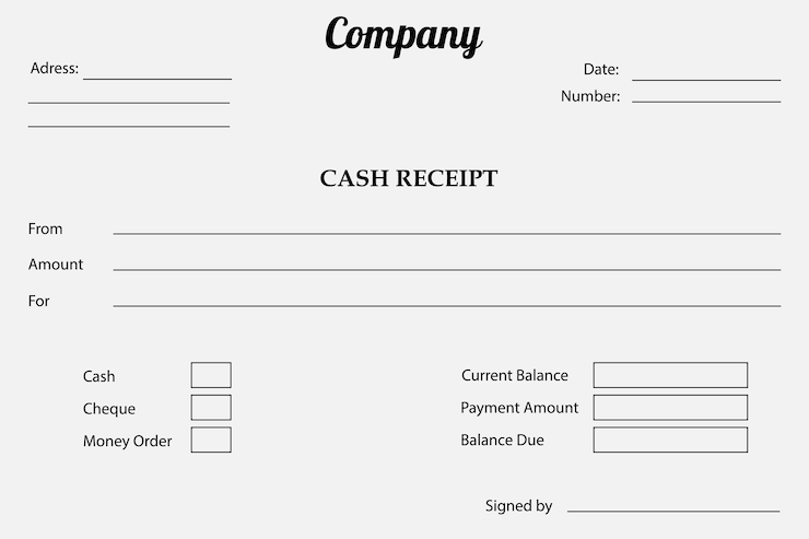 Vector illustration of receipt template
