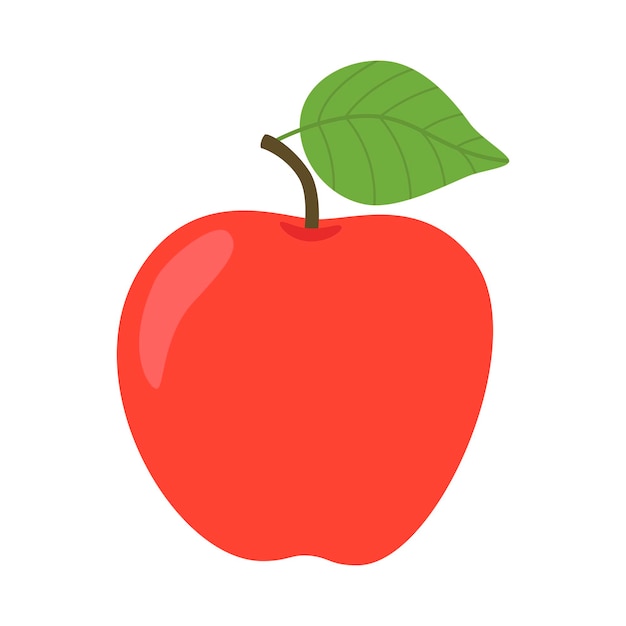 Vettore illustrazione mela rossa