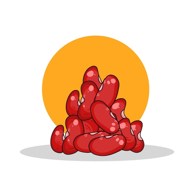 Illustration of red bean