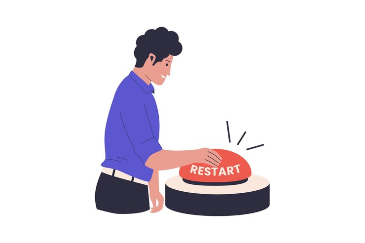 Vector illustration of restart business concept