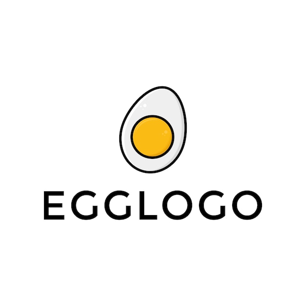 illustration of a restaurant logo with a delicious looking egg with a yolk in the middle