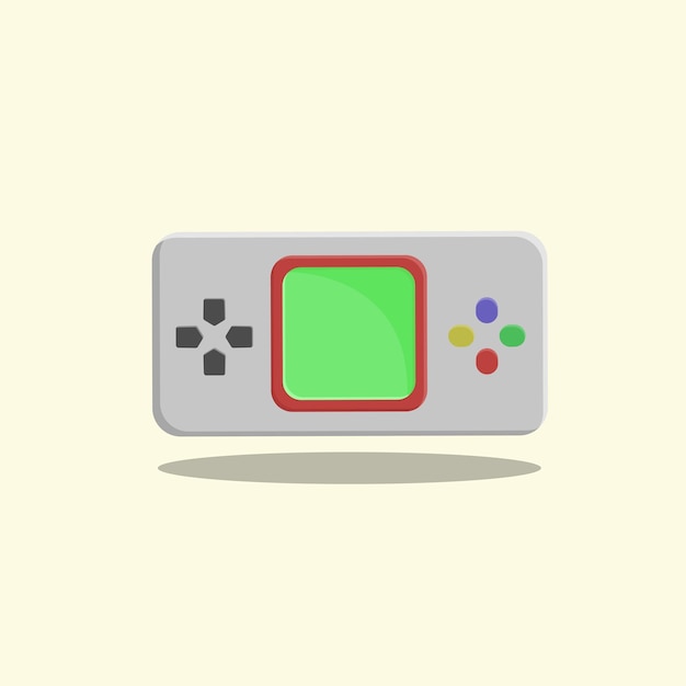 Illustration of retro game console old game free vector