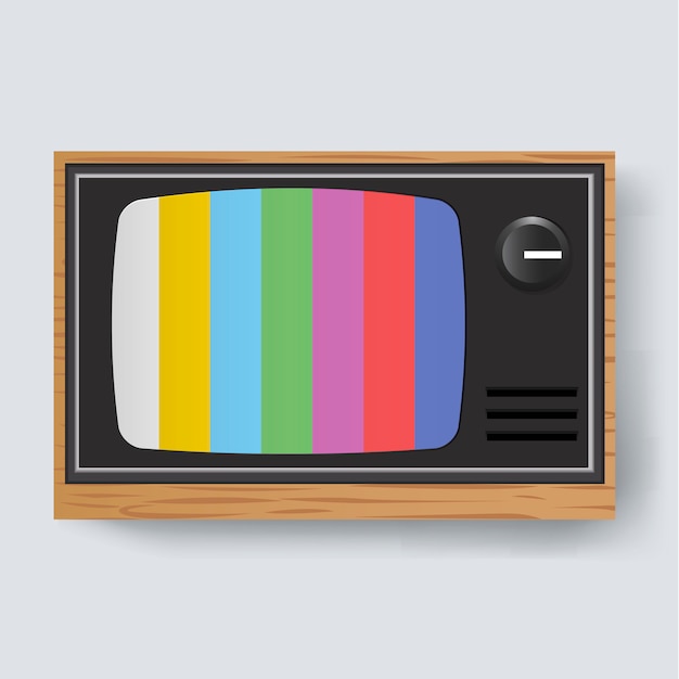 Illustration of retro television icon