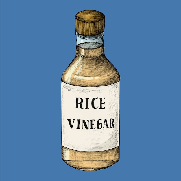 Illustration of rice vinegar