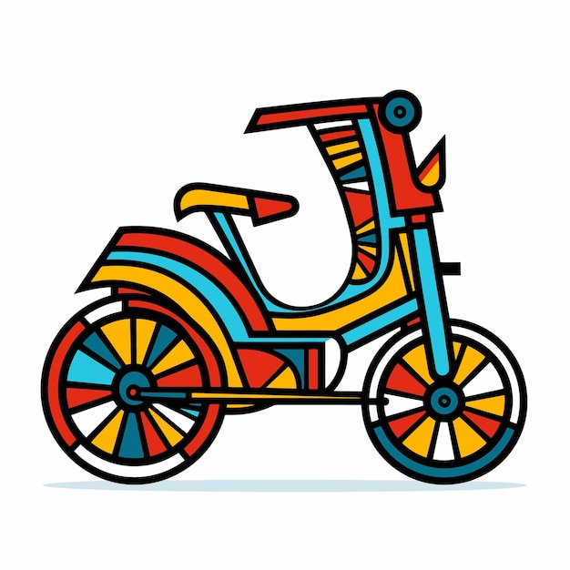 Vector illustration of a rickshaw