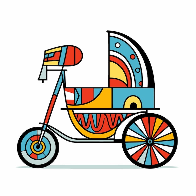 Vector illustration of a rickshaw