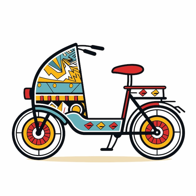 Illustration of a rickshaw