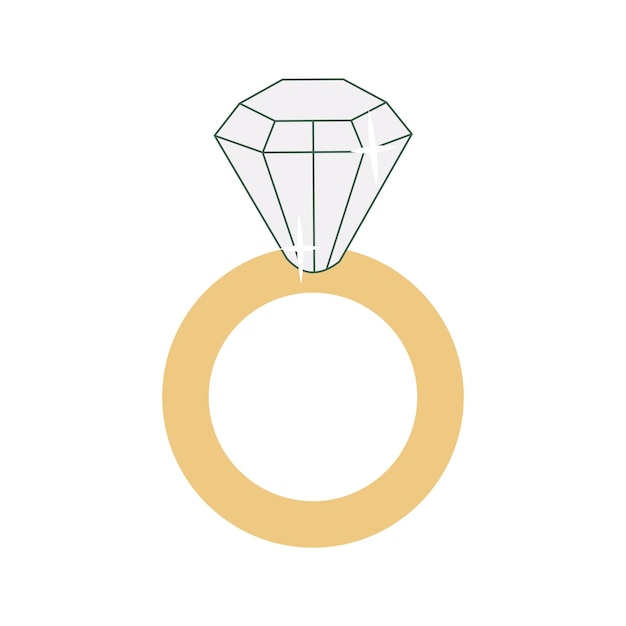 Иллюстрация кольца с бриллиантом