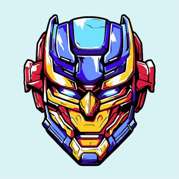 Vector illustration of robot head