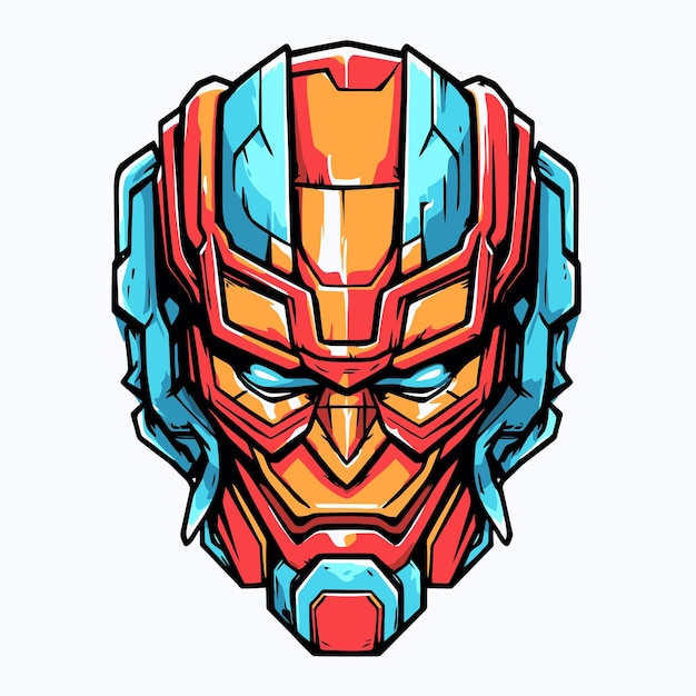 Vector illustration of robot head