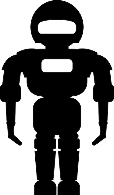 Illustration of Robot Icon in Flat Style