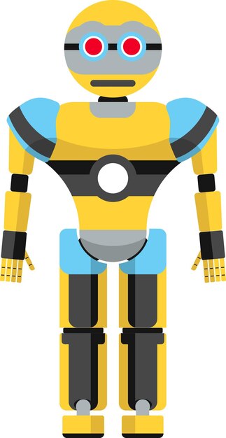 플랫 스타일의 로봇 아이콘 그림