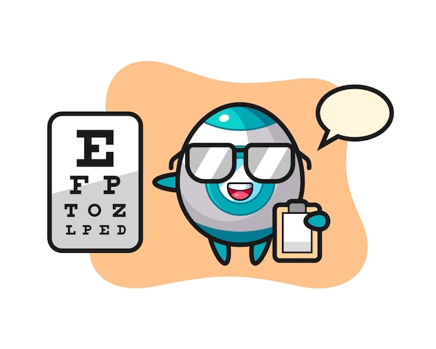 Illustration of rocket mascot as an ophthalmology