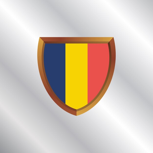 Vector illustration of romania flag template