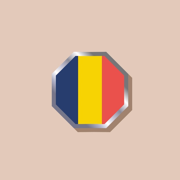 ルーマニアの旗テンプレートのイラスト