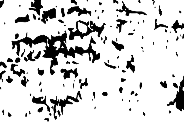 illustration of rough or grunge black texture on white for background or commercial use