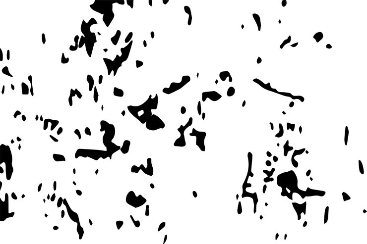 Vector illustration of rough or grunge black texture on white for background or commercial use