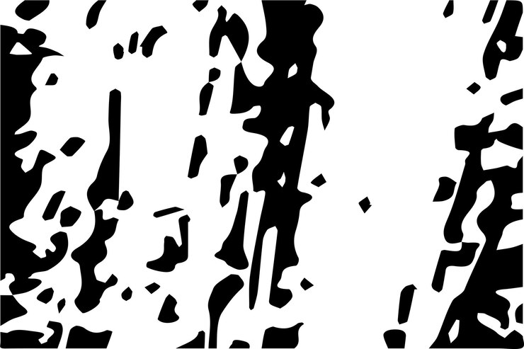 Vector illustration of rough or grunge black texture on white for background or commercial use