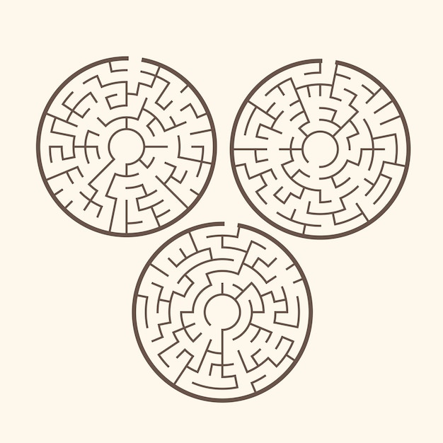 Illustration of round maze