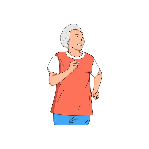 Illustration of a running person