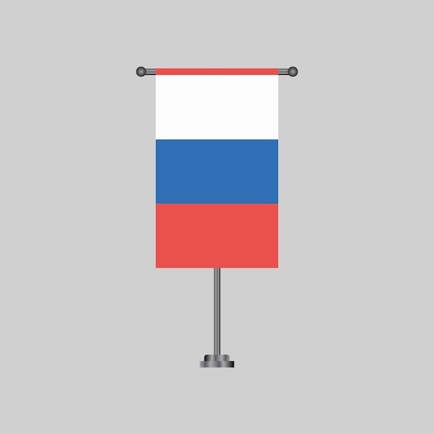 Illustration of Russia flag Template