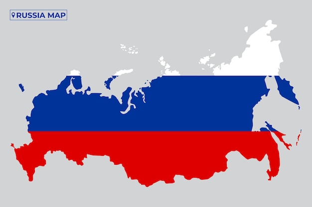 Vector illustration of a russia map