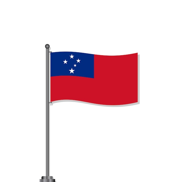 illustration of samoa flag template