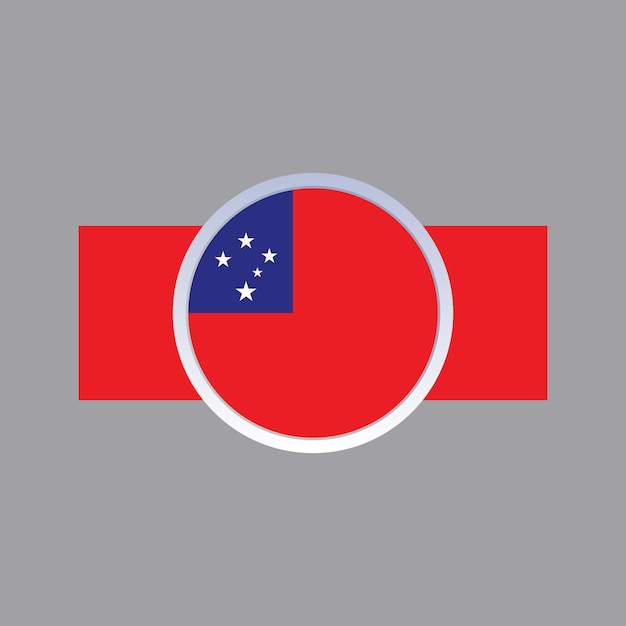 Иллюстрация шаблона флага Самоа