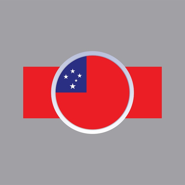 Illustration of Samoa flag Template