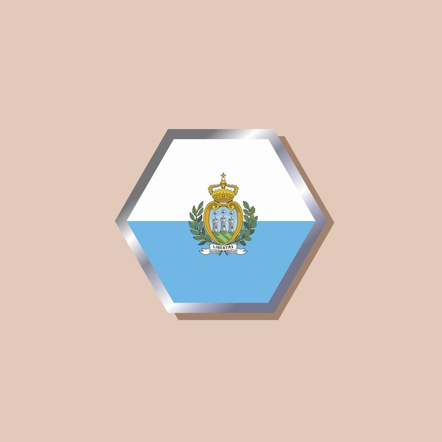 Иллюстрация шаблона флага Сан-Марино