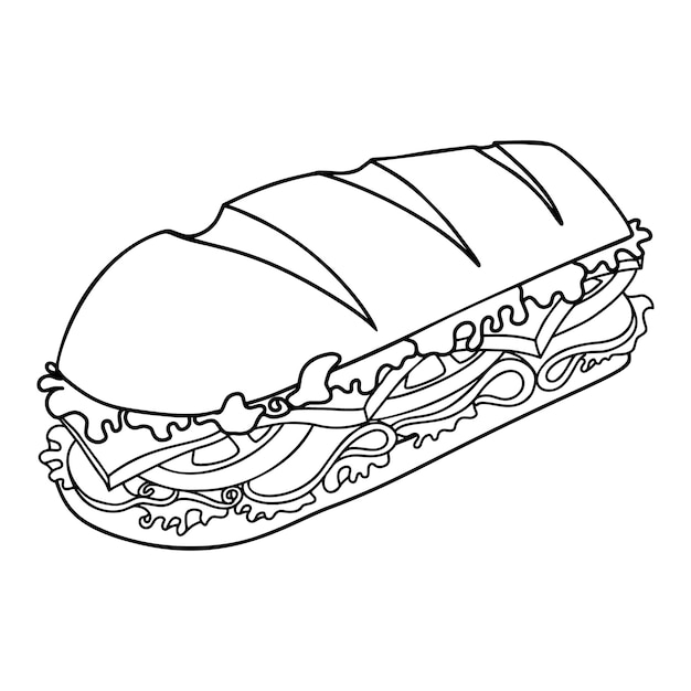 Vettore illustrazione del sandwich elemento di design per volantino banner poster card illustrazione vettoriale