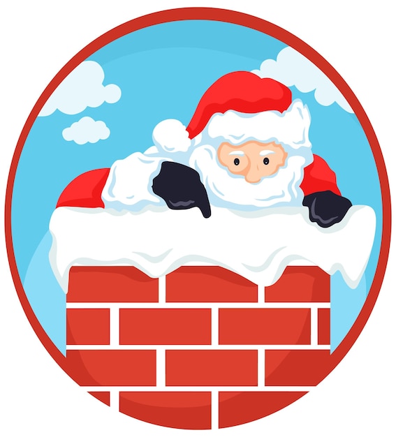 Illustration of Santa Claus with Gifts Holiday Christmas Holiday