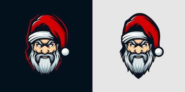 Illustration of Santa Head Vector Mascot