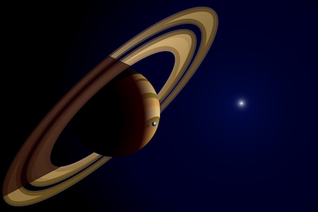 Illustration of Saturn planet