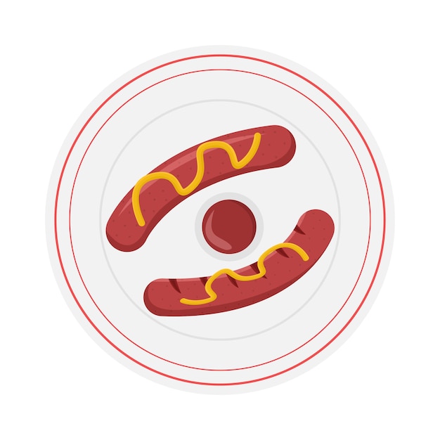 Vector illustration of sausage