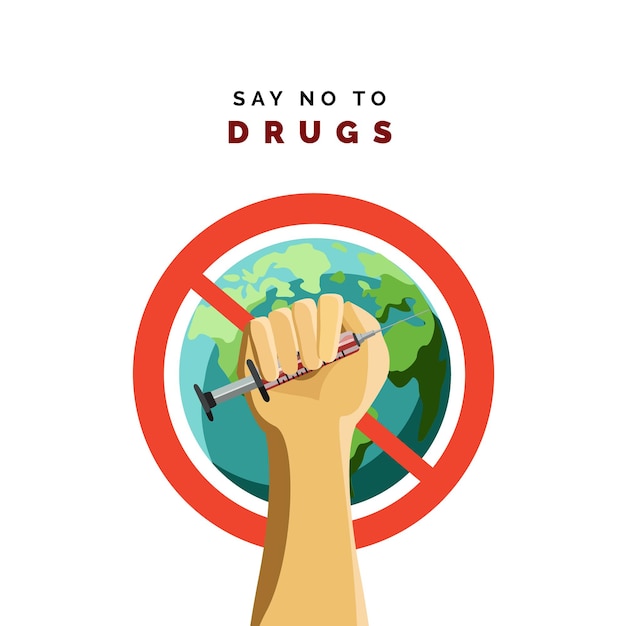 Vector illustration say no to drugs