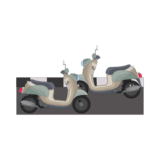 Vettore illustrazione dello scooter