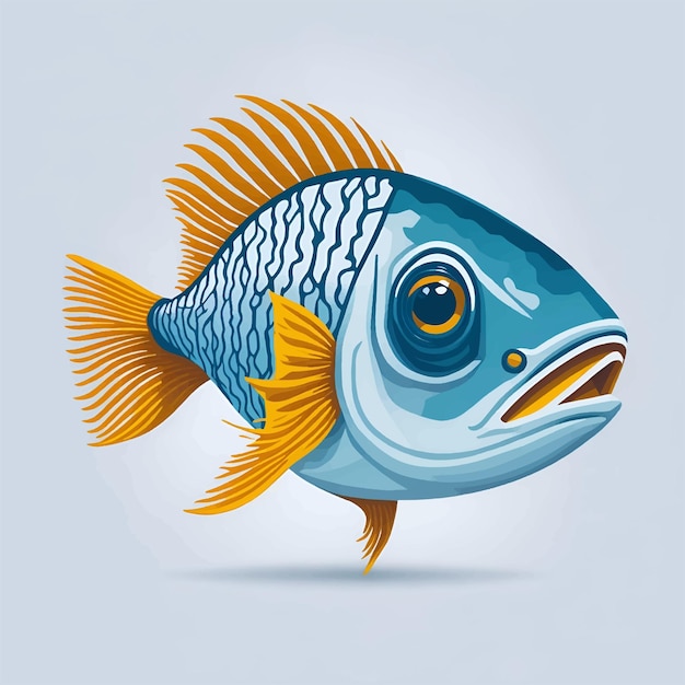 Vector illustration of sea fish vector colorful fish icon for design