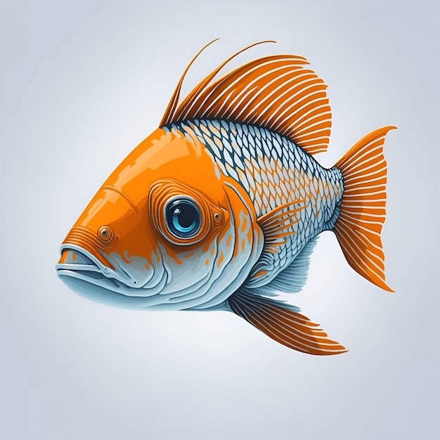 Illustration of sea fish vector colorful fish icon for design