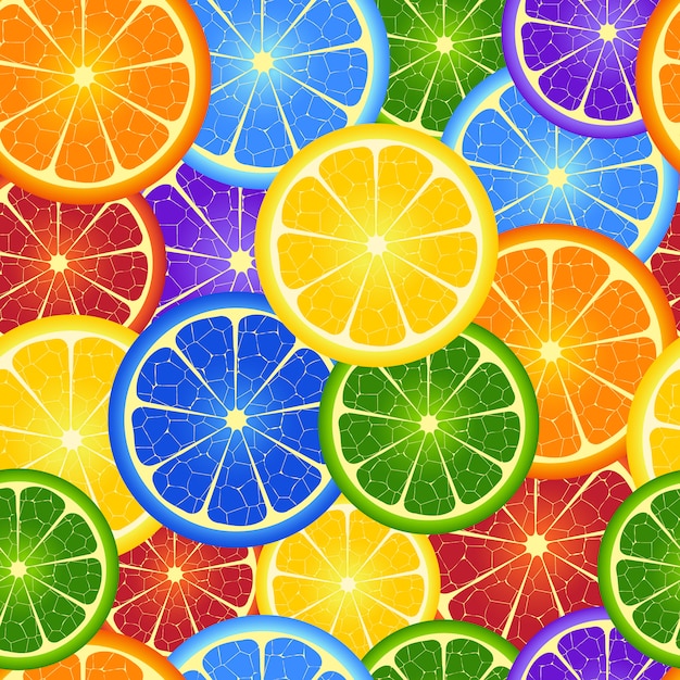 Vector illustration of  seamless  rainbow orange  background