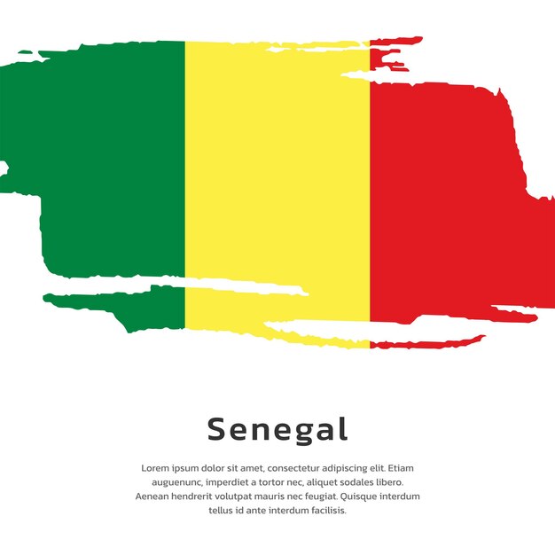 Illustration of Senegal flag Template