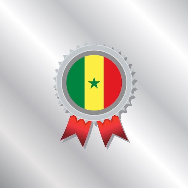 Illustrazione del modello di bandiera del senegal