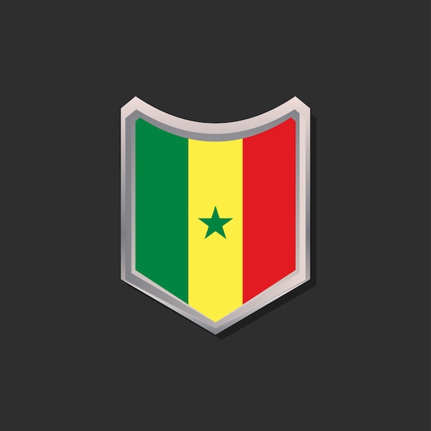 Illustration of Senegal flag Template