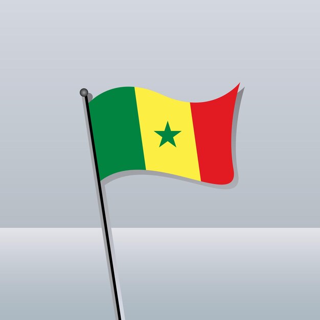 Illustration of Senegal flag Template