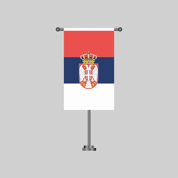 Illustration of Serbia flag Template