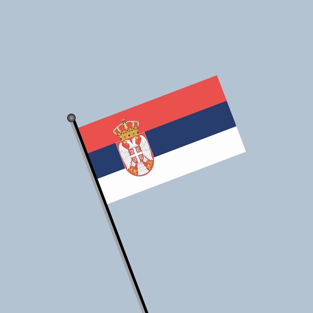 Illustration of Serbia flag Template