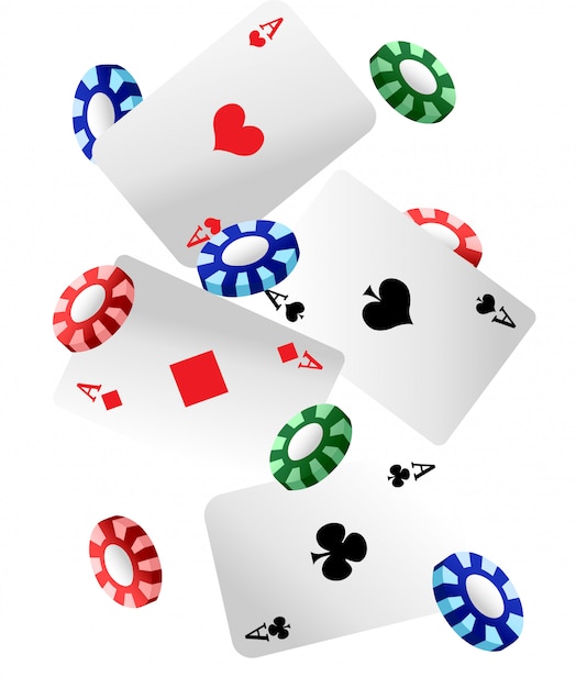 Illustration of set of casino icons on isolated white background   illustration