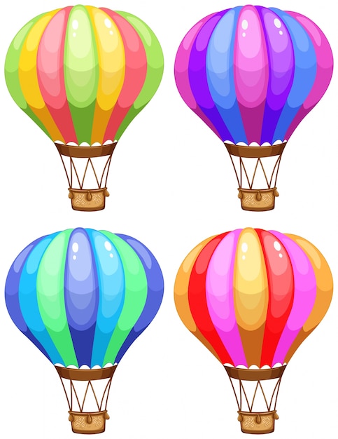 Vector illustration of a set of coloful balloons