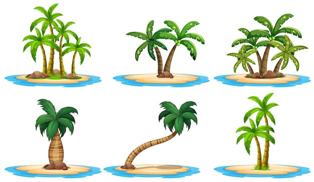 Illustration of a set of many islands