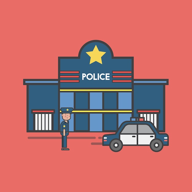 Vector illustration set of police vector